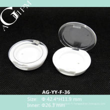 Mini Transparent couvercle une grille ronde ombre à paupières cas AG-YY-F-36, AGPM empaquetage cosmétique, couleurs/Logo personnalisé